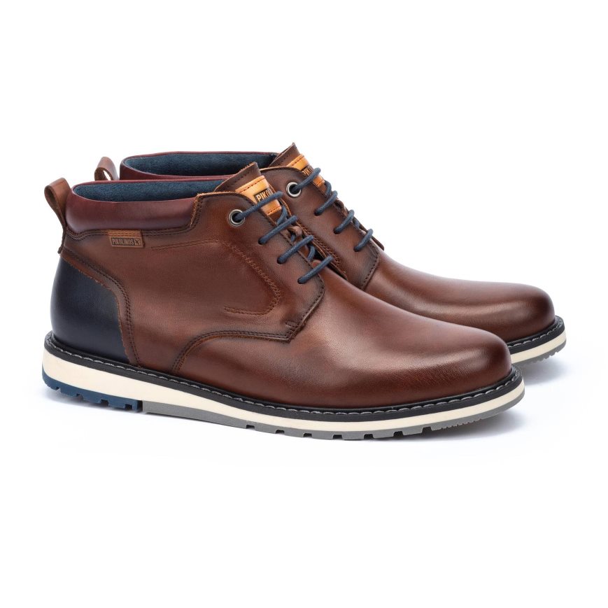 Men's Pikolinos BERNA Ankle Boots Brown | NZ R7095AQ